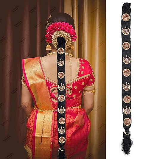 Traditional Pula Poola Jada Billalu Hair Choti